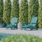 Flash Furniture Blue Adirondack Chairs with Ottoman-Cupholder, 2PK 2-LE-HMP-1044-110-BL-GG - alternate 5